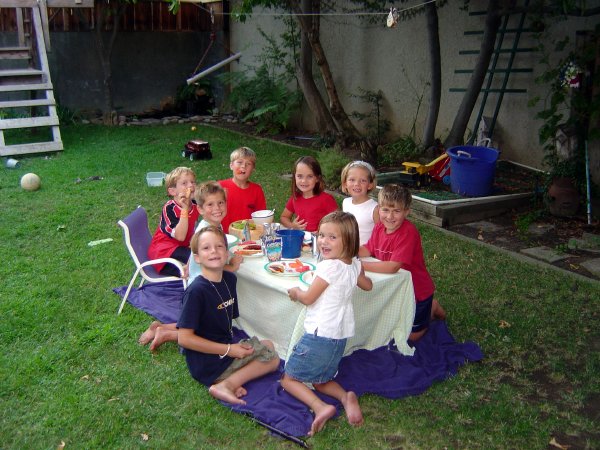 Backyard BBQ with new friends